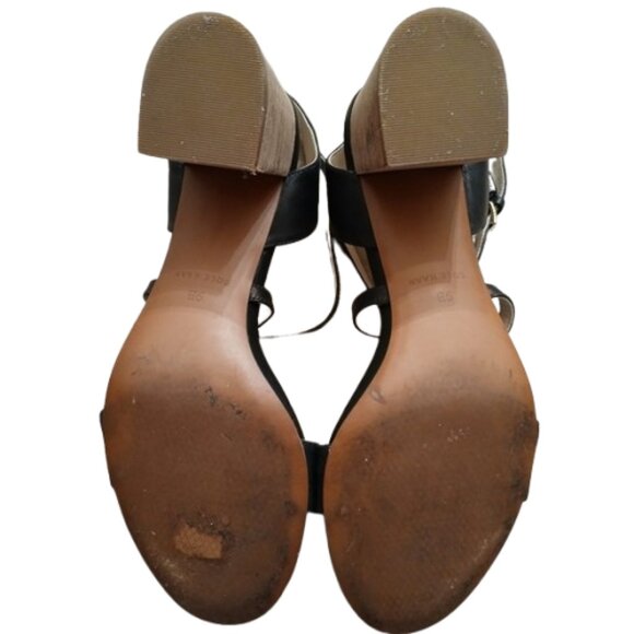 Cole Haan Joslyn Black Strappy Block Heel Slingback Sandals Size 9B - Picture 4 of 5